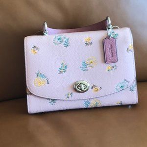 Coach Tilly crossbody, pink dandelion bag, excellent cond